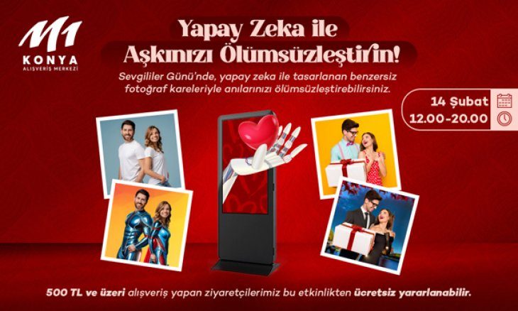 M1 Konya Avm’den Sevgililer Günü’ne Özel Sürprizler