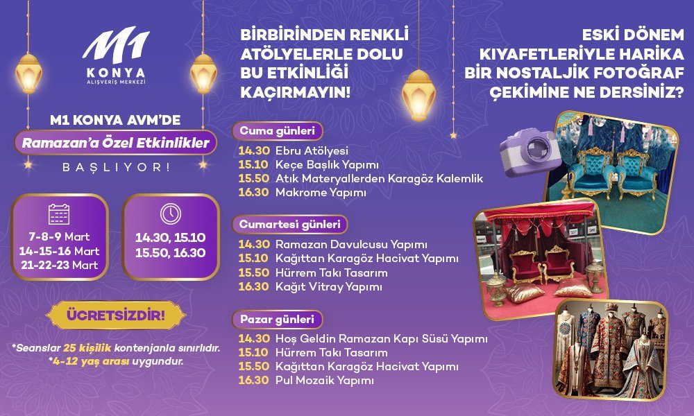 M1 Konya Avm’de Ramazan Ayı Coşkusu