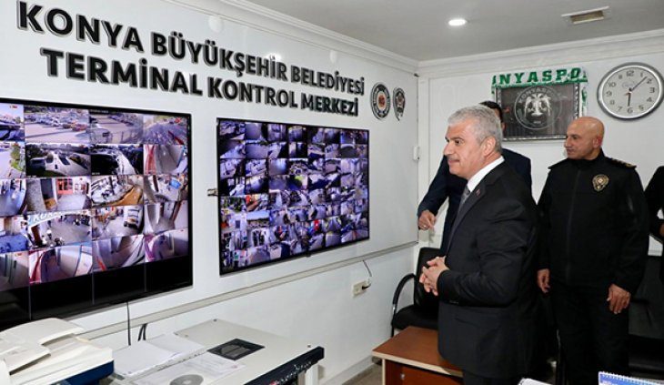 Vali İbrahim Akın, Konya Şehirler Arası Otobüs Terminali’nde