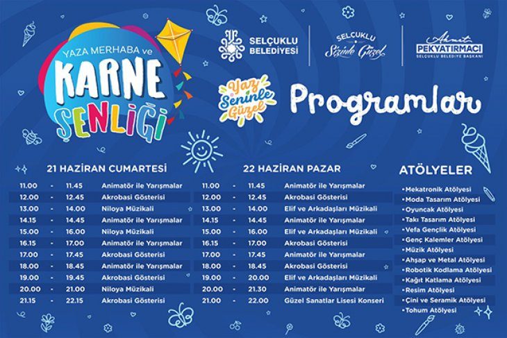 Selçuklu Belediyesi’nden Çocuklara Özel Karne Şenliği
